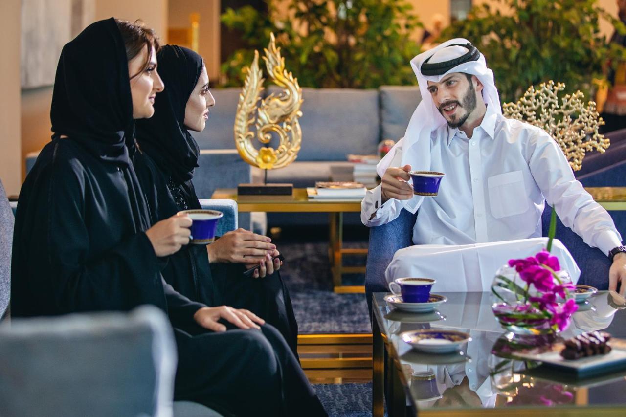 Centara West Bay Hotel & Residences Доха Екстериор снимка Arab people drinking Arabic coffee